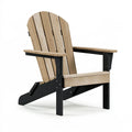 Sedia Adirondack da esterno 80 cm x 90 cm x 100 cm in legno beige e nero