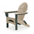 Sedia Adirondack da esterno 79 x 89 x 96 cm in plastica beige e verde scuro con schienale alto