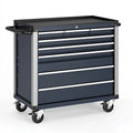 Carrello portautensili 77 x 46 x 97 cm in acciaio blu scuro con 8 cassetti e ruote